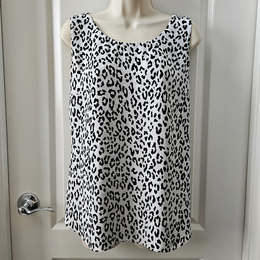 Reversible Animal Print Sleeveless Blouse